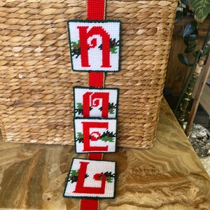 Noel Embroidered Hanging Sign  - Picture 1 of 6