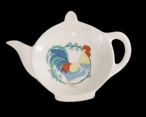 De colección 1985 Fabrizio George Good Rooster Tetera Forma Bolsa de Té Soporte - Imagen 1 de 3