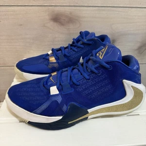 Nike Zoom Freak 1 Mens Greece Blue Gold Giannis Basketball BQ5422-400 Size 9 - Picture 1 of 14