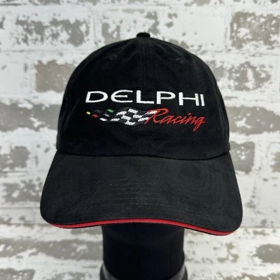 Gorra Delphi Racing IndyCar Series negra con tirantes 100 % algodón IRL Foto 1 de 4