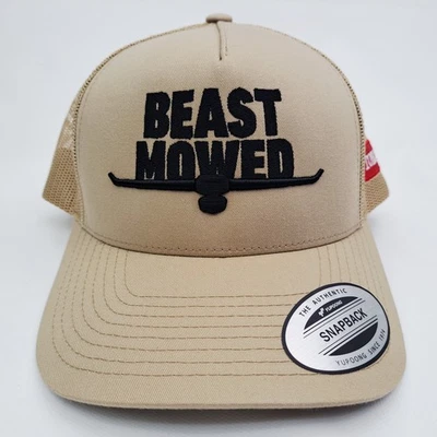 Boné caminhoneiro Toro Beast cortado malha snapback bordado bronzeado  - Imagem 1 de 4
