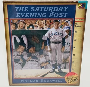 Norman Rockwell 1000 Piece Puzzle The Saturday Evening Post The Dugout - New - Picture 1 of 7