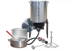 "King Kooker Propane Outdoor Fry Boil Package, Silver, One Size – Includes 2 Pot - Picture 1 of 9