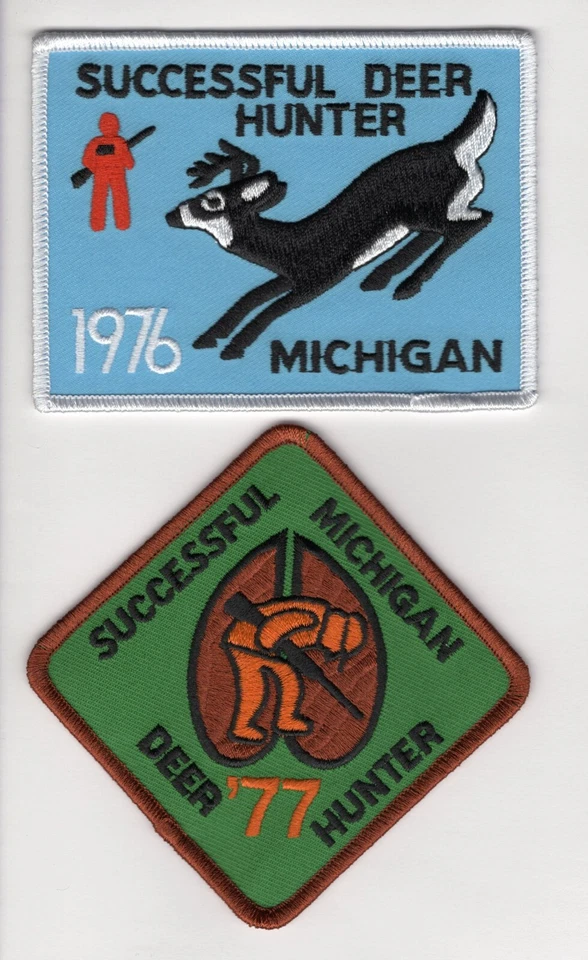 1976-77 Michigan Successful Deer Hunting Patches - Image 1 of 1