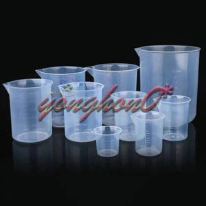 New 4pcs 50ml,100ml,250ml,500ml Plastic Measuring Beaker Set - Picture 1 of 3