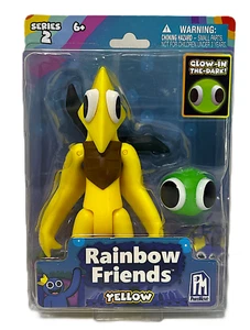 Rainbow Friends YELLOW 5" Glow in the Dark Posable Action Figures Series 2 NEW - Picture 1 of 2
