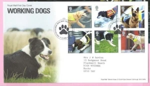 Royal Mail 2008 FDC - WORKING DOGS (Stamp Set) - Shs TALLENTS HOUSE, Edinburgh - Picture 1 of 2