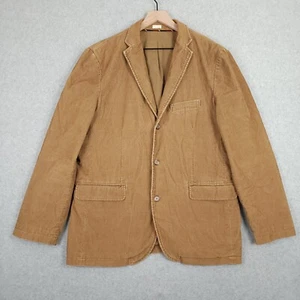 J Crew Jacket Mens Large Brown Corduroy Sport Coat Blazer Vintage Cord Casual - Picture 1 of 11