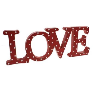 Valentine's Day Gift - Juliana Shelf Mantel Red Cut Out Word "Love” Sign - Picture 1 of 3