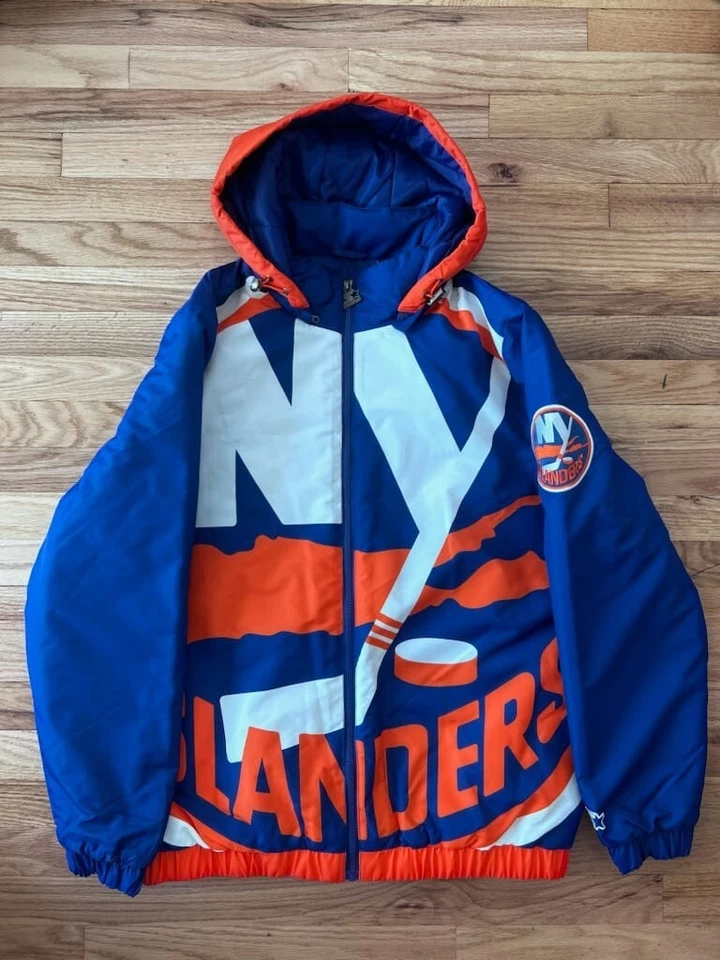 Starter Mens Size Large NHL New York Islanders Full Zip Big Logo Jacket NWT -NEW - Image 1 of 1
