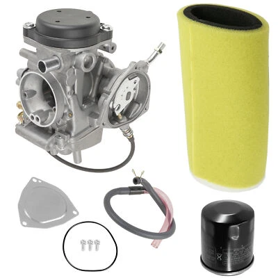 Air Filter Kit & Carburetor For Yamaha Kodiak 400 YFM400 2X4 4X4 2000-2002 - Image 1 of 4
