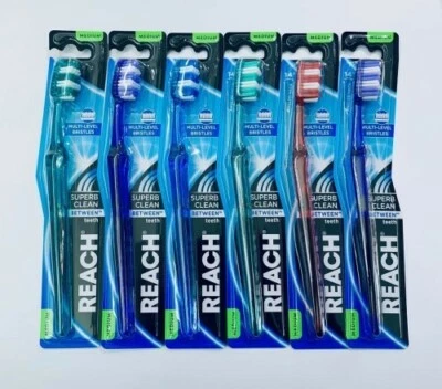 6 x Reach Between Toothbrush MEDIUM Multi Level Bristles *Colour Will Vary - Image 1 of 2