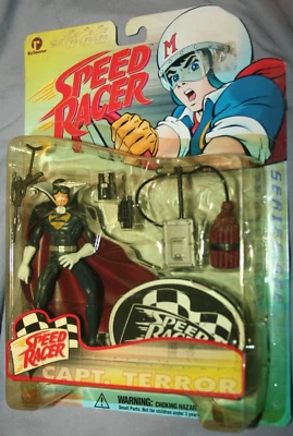 Capt Terror Speed Racer 5" Action Figure Series 1 ReSaurus 1999 New Sealed - Image 1 of 3