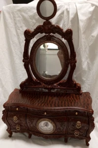 Musical Jewelry Box With Clock And Mirror - Picture 1 of 22