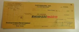 VINTAGE 1948 JOHN D MACDONALD SIGNED AUTOGRAPH CHECK PULP STORY - Picture 1 of 4