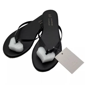 LC Lauren Conrad Flip Flops Sandals Women's Black Honey Thong Shoe Size 11 NWT - Bild 1 von 4