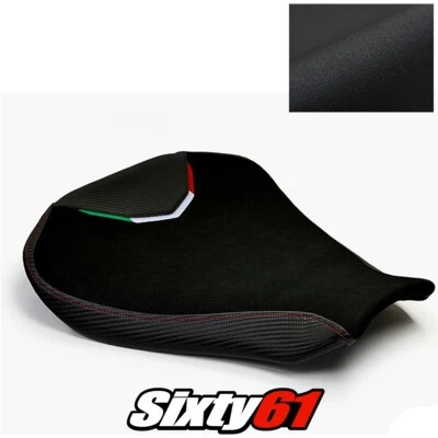 Cubierta de asiento MV Agusta F4 2010-2017 2018 2019 2020 negro rojo puntada gamuza Luimoto Foto 1 de 3