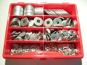 Sortiment Scheiben DIN 9021, V2A rostfrei, 500-teilig, 3,2 - 13,0 - Bild 1 von 1