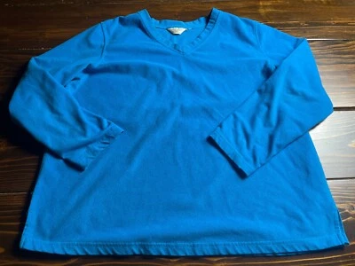 Studio Works Sweater, Women's Size XL? Blue, Fleece, Pullover, V-neck - Image 1 of 4