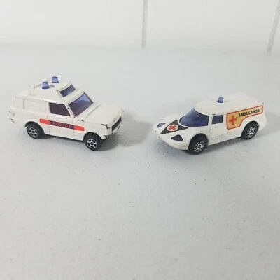 1973 Corgi Juniors Police Ambulance Range Rover Toy Cars Vintage - Image 1 of 4