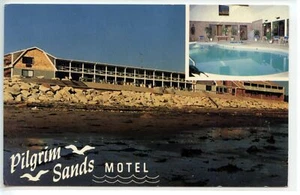 Postal de playa privada Plymouth, MA: Pilgrim Sands Motel - Imagen 1 de 2