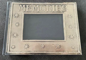 Scrapbook Album DIY Handmade Photo Album Black Page memories SILVER metal - Picture 1 of 2