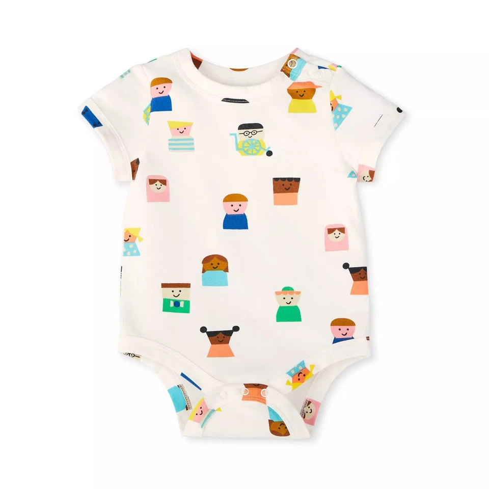 Christian Robinson Baby Kids-Print Shoulder Button Short Sleeve Bodysuit Newborn