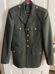 Vintage 80’s Military Uniform Coat Men 36R Green Formal Outerwear - Picture 1 of 4