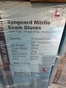 Guanti da esame in nitrile Synguard NGPF-7003, 10 scatole in una custodia, 100 per scatola. - Foto 1 di 1
