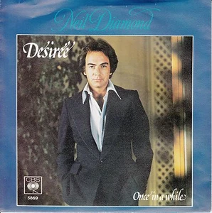 NEIL DIAMOND Desiree PICTURE SLEEVE 7" 45 rpm record + juke box title strip NEW - Picture 1 of 2
