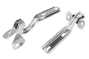 1979-1993 Mustang Stainless Steel Chrome Engine Hood Hinges Pair Factory 2nd - Picture 1 of 3