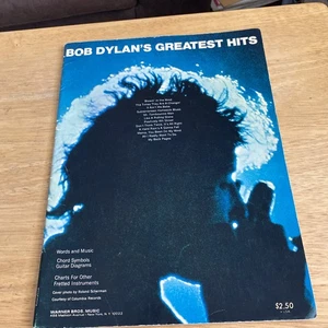 Bob Dylan's Greatest Hits Words and Music Paperback Sheet Music Warner Bros - Foto 1 di 4