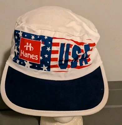 Gorra de béisbol de colección Hanes Bandera de EE. UU. Pintores Deletrear Escritura Logo 1996 Juegos Olímpicos Foto 1 de 4