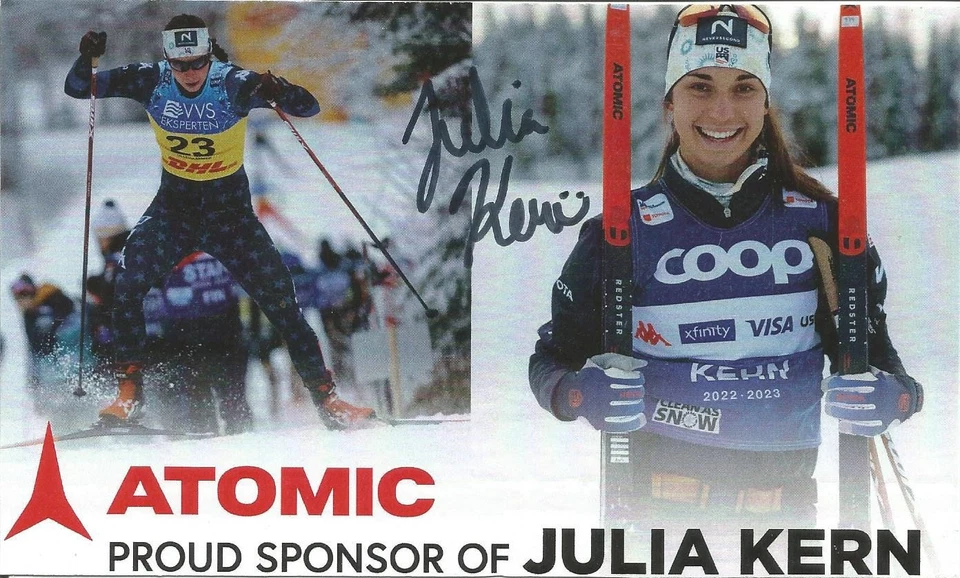 JULIA KERN ( USA ) - SKILANGLAUF; Olympiasieger;Weltmeister;Originalautogramm - Bild 1 von 1