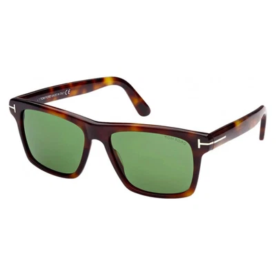 Marco de gafas de sol para hombre Tom Ford TF0906 53N cuadrado rubio habana/verde 56 mm Foto 1 de 4
