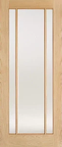 LPD Oak Lincoln Clear Glazed 3L Pre-finished Internal Solid Door + UK Delivery - Picture 1 of 3
