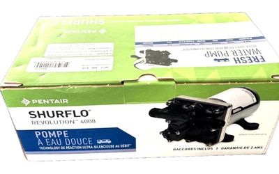 Bomba de agua dulce PENTAIR Shurflo 4008-100-E65 Revolution 12 VDC 2,3 Gpm NUEVA Foto 1 de 4
