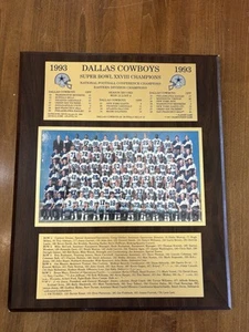 Dallas Cowboys 1993 Super Bowl 28 Champions 13” X 15.5” Plaque XXVIII Vintage - Picture 1 of 7