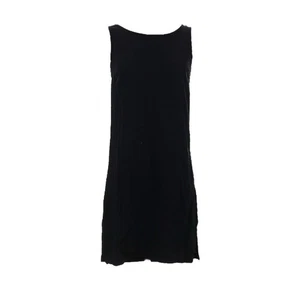 Eileen Fisher New York Vintage USA Made Black Slip Dress Size 1 rare - Picture 1 of 8