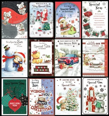 SON CHRISTMAS CARD ~  Quality Cards Great CHOICE of DESIGNS  - Image 1 of 2