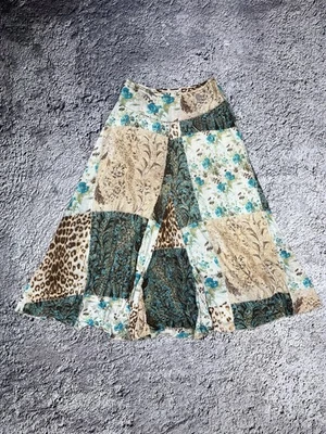 ROBERTO CAVALLI CLASS Boho Hippie Saia Estampada Floral/Animal Arquivo de Luxo  - Imagem 1 de 4