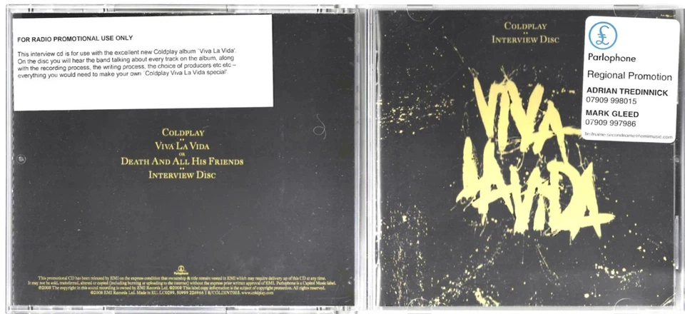 Coldplay - Viva La Vida Interview DIsc - Scarce 2008 UK promo only CD - Image 1 of 1