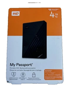 Western Digital WD Portable My Passport 4TB External HDD WDBPKJ0040BBK-WEMM - Photo 1/1