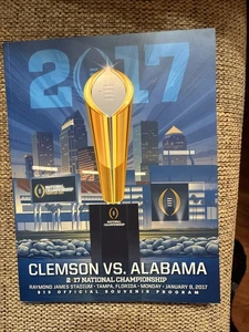 2017 COLLEGE NATIONAL CHAMPIONSHIP PROGRAMM CLEMSON TIGERS V ALABAMA CRIMSON TIDE - Bild 1 von 1