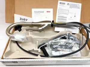 Delta Leland Touchless Bar Faucet with Touch Technology Brushed Nickel Prep Sink - Picture 1 of 2