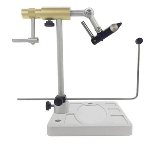 Kingfisher Fly Fishing Clarkfork True Rotary Fly Tying Vise, Gold - Picture 1 of 5