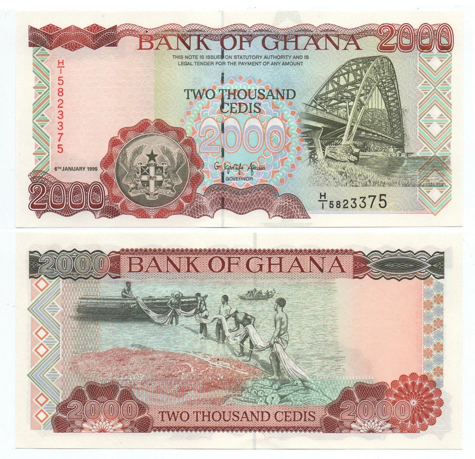 GHANA 2000 Cedis 1995 P-30b UNC - Image 1 of 1