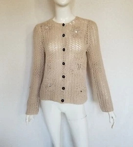 Iris von Arnim Wunderschöne dicke sehr weiche Kaschmir Strickjacke Ajour Muster - Bild 1 von 12