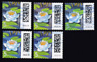 Germany 2021 Self-Adhesive 5 Stamp with Code Mi 3651 Sn 3255 Yt 3428 Lotus Flowe