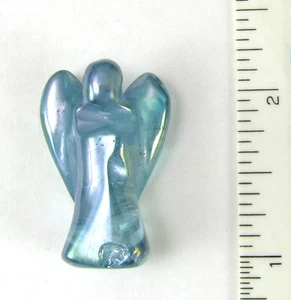 Aqua Aura Angel Carving (#01) 1.25" Tall - Picture 1 of 1